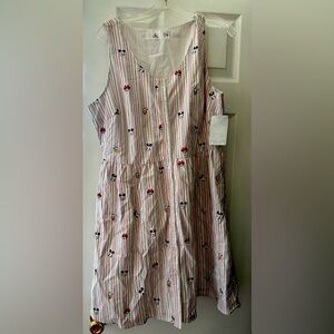 Disney dress Mickey Minnie Donald dress medium ladies